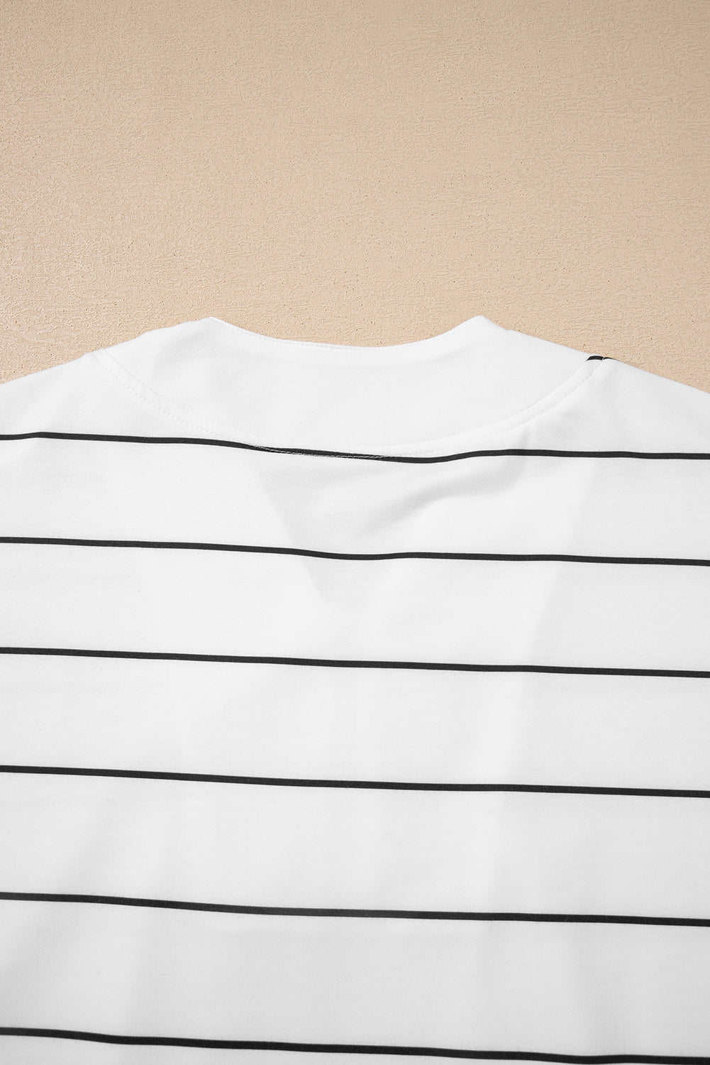 White Stripe Pullover and Short 2pcs Outfit