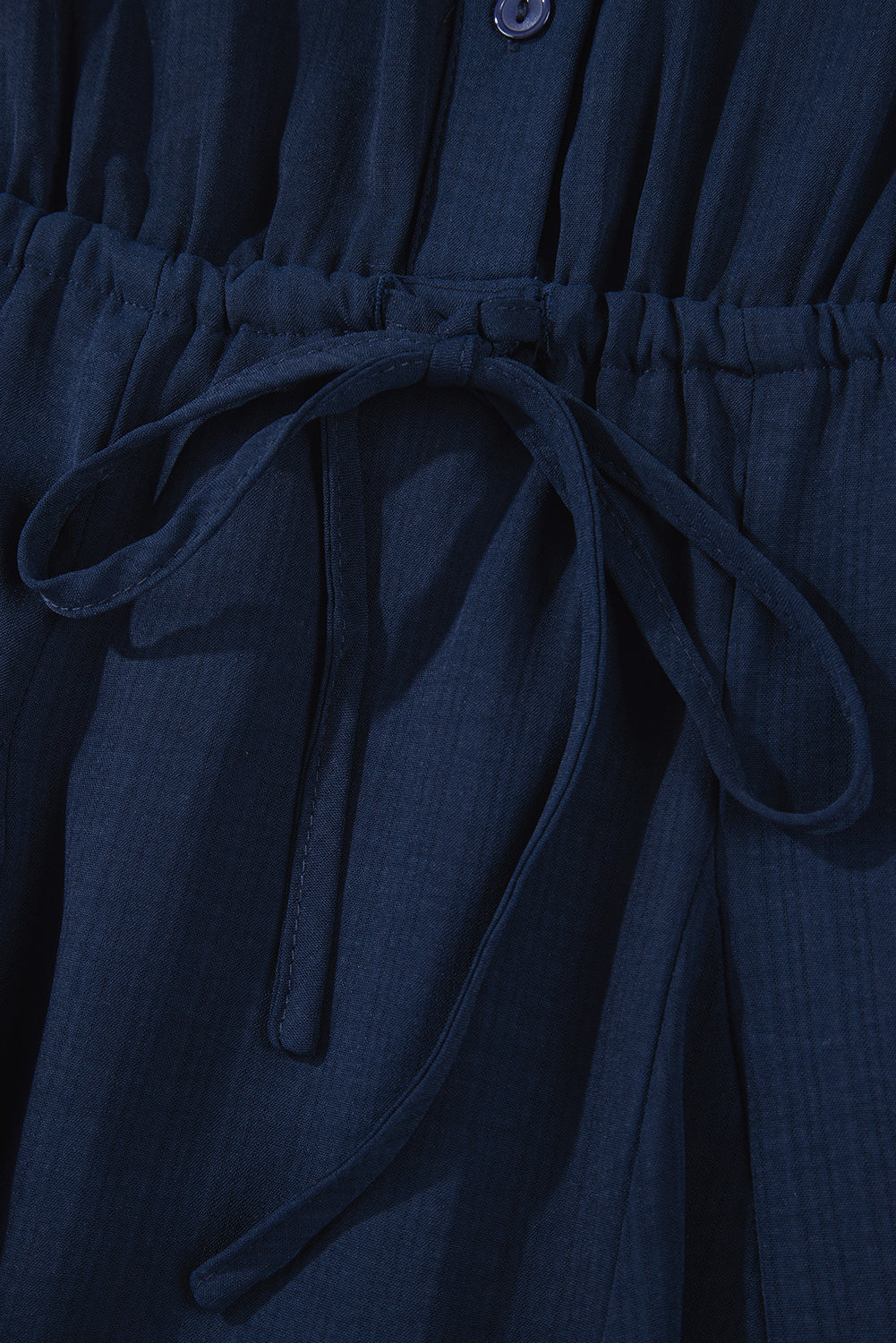 Navy Blue Solid Chest Pockets Tunic Shirt Mini Dress - Navy Grays Boutique