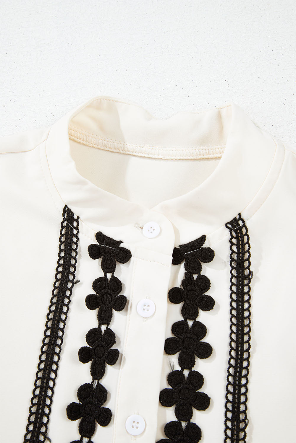 Floral Embroidered Buttoned Shirt