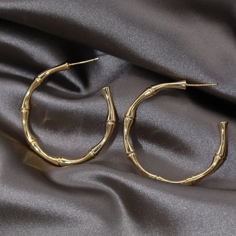 Gold Bamboo Earrings