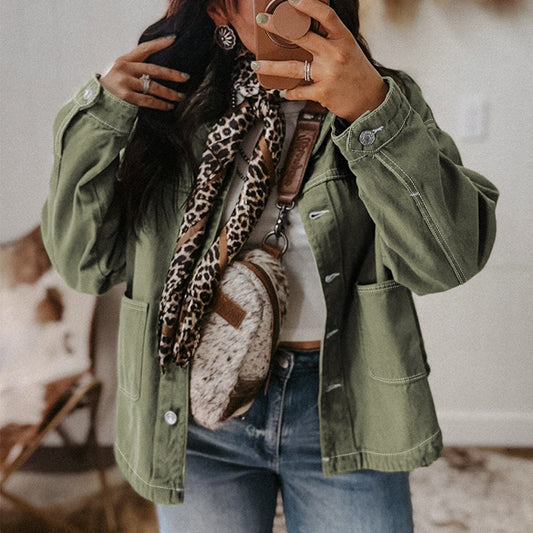 Smoke Green Denim Jacket